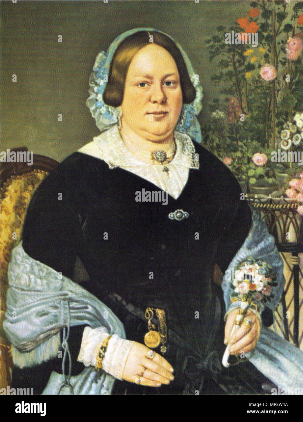 . Bildnis der Frau Anna Kott, Städtisches Museum Schwäbisch Gmünd . circa 1846.   774 Kott Anna Gmuend Stock Photo