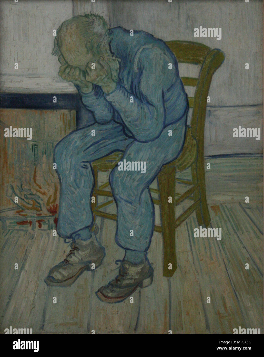 Sorrowing old man ('At Eternity's Gate')   Saint-Rémy, May 1890.   1224 Van Gogh - At Eternity's Gate Stock Photo