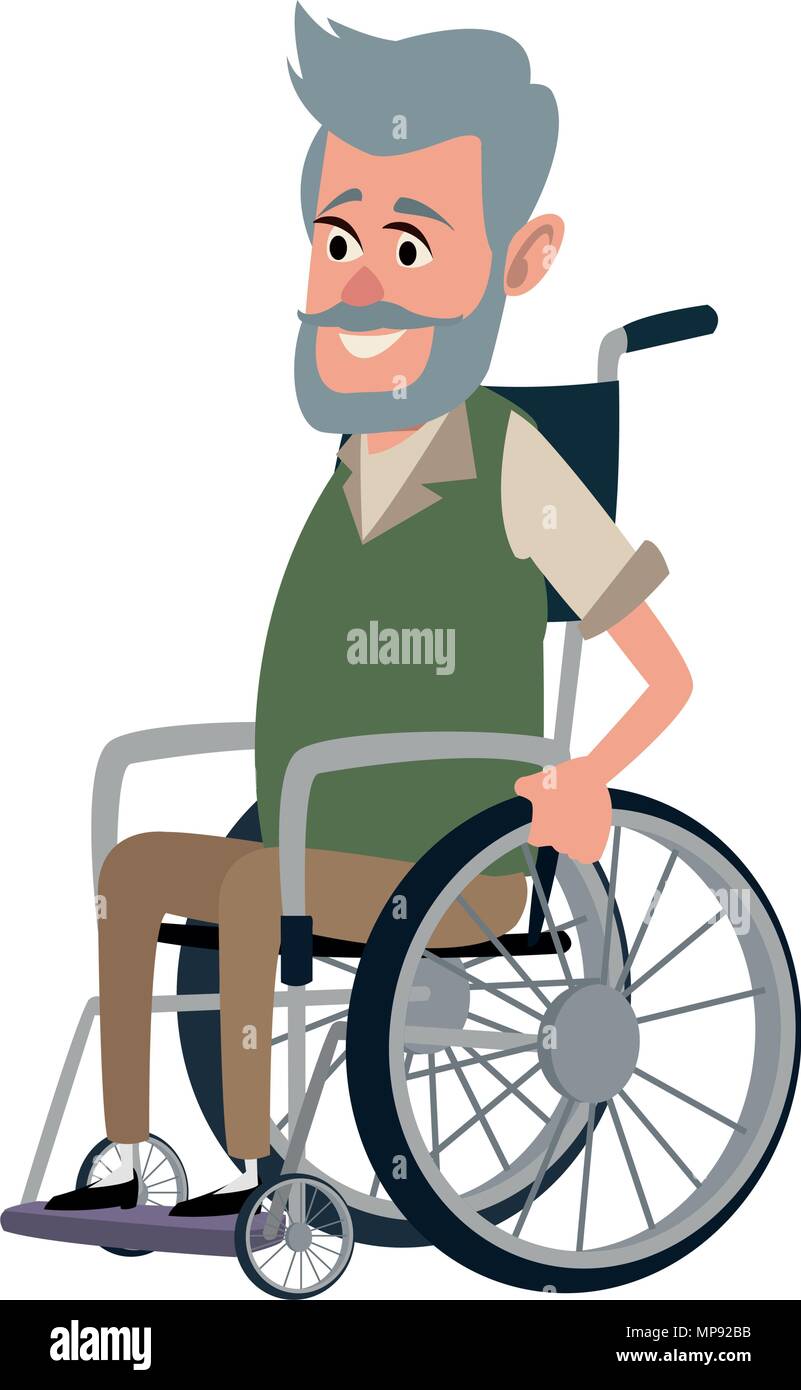 Old Man In Wheelchair Stock Vector Art Illustration Vector