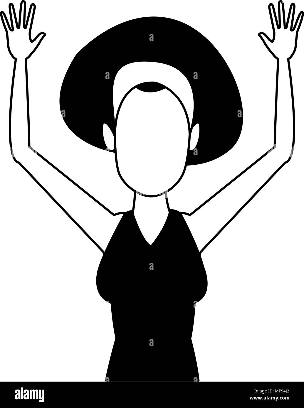 Afro cartoon Black and White Stock Photos & Images - Alamy