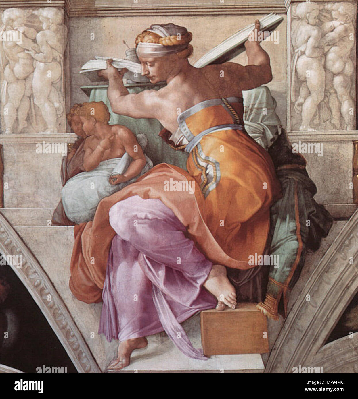 Libyan Sibyl Sistine Chapel Ceiling Michelangelo The Libyan
