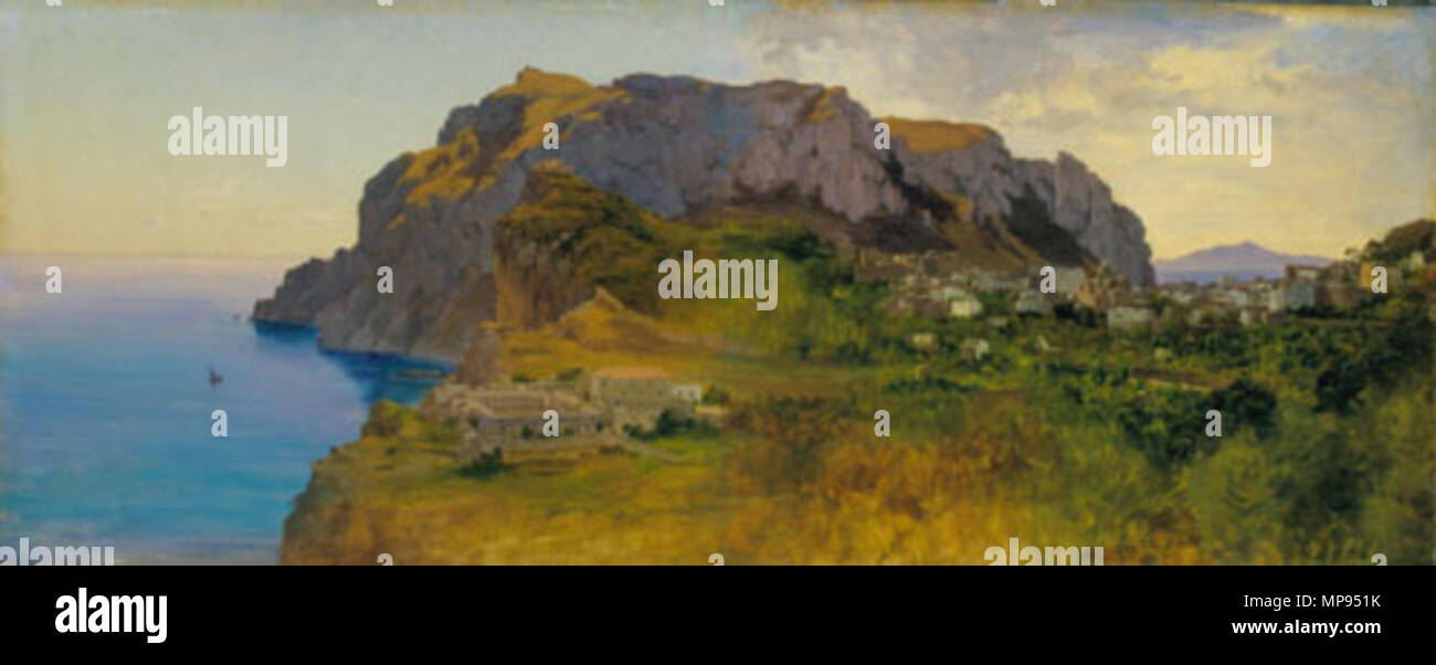 The Island of Capri  circa 1855.   810 Ligeti Capri MNG Stock Photo