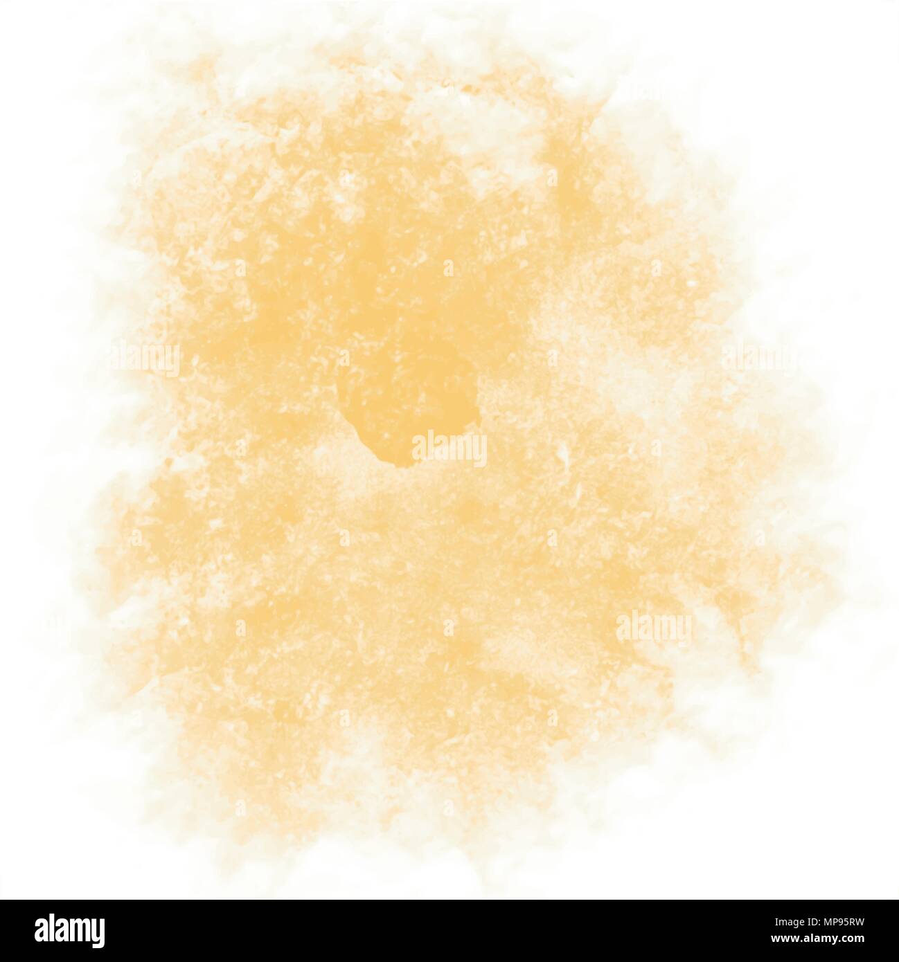 orange yellow watercolor cloudscape splash stain background pattern, vector illustration Stock Vector