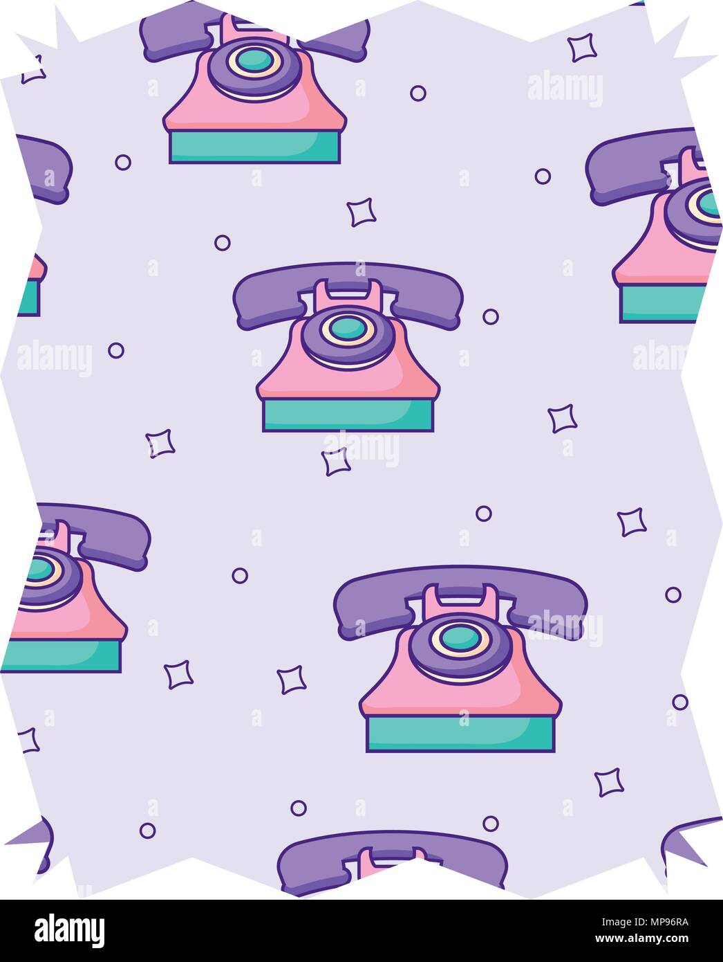 with retro radio pattern over white background, vector illustration ...