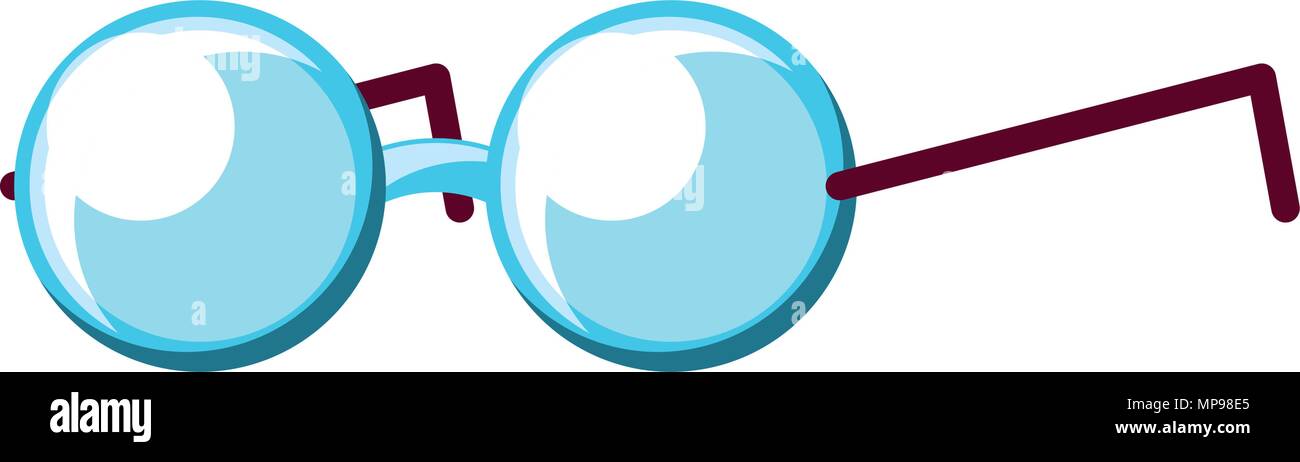 round glasses icon over white background, vector illustration Stock ...