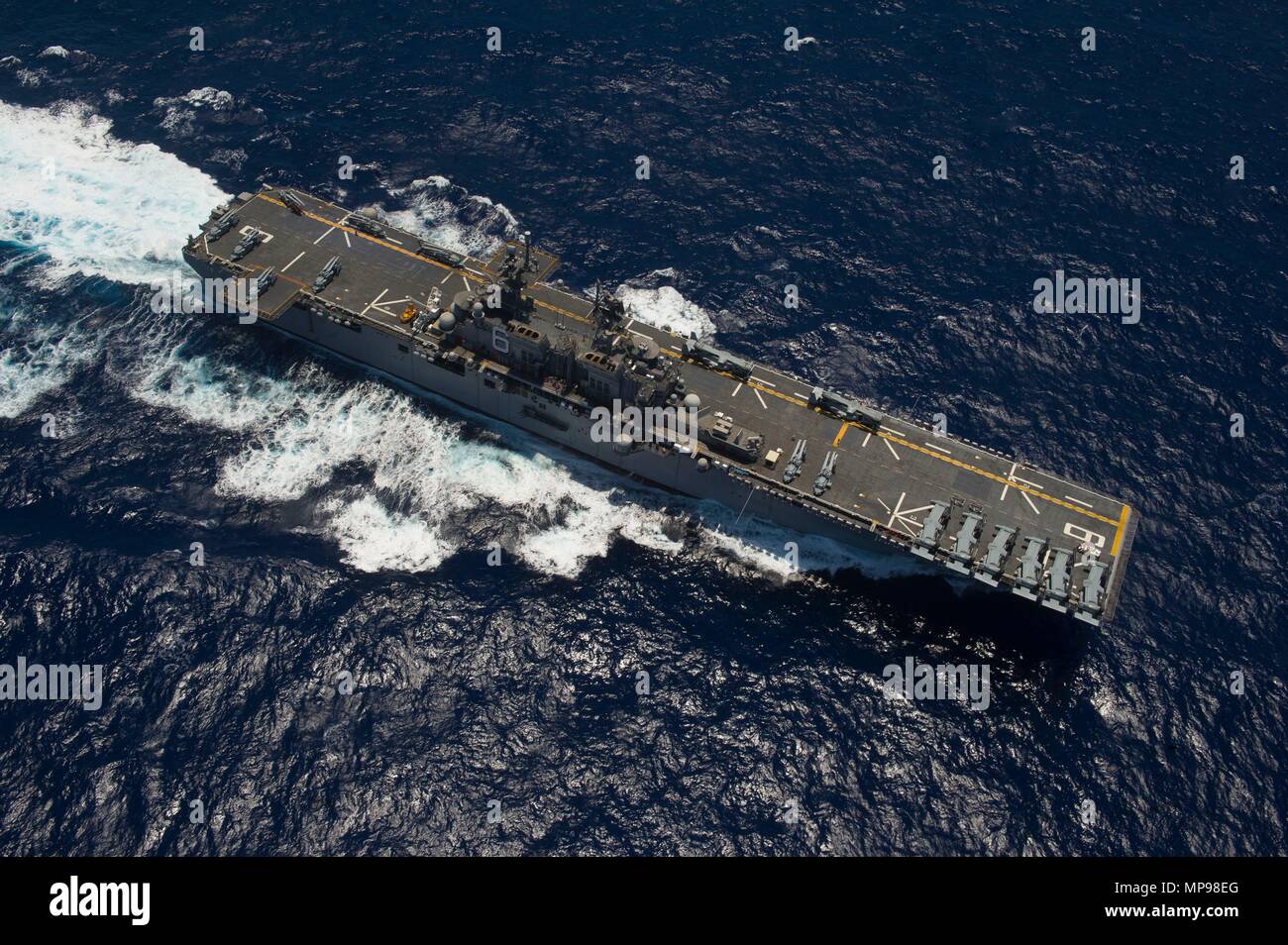 The Us Navy America Class Amphibious Assault Ship Uss America Steams Underway During The Rim