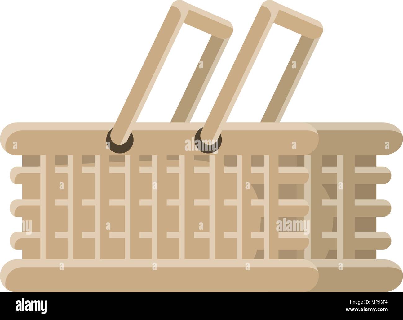 picnic basket icon over white background, vector illustration Stock ...