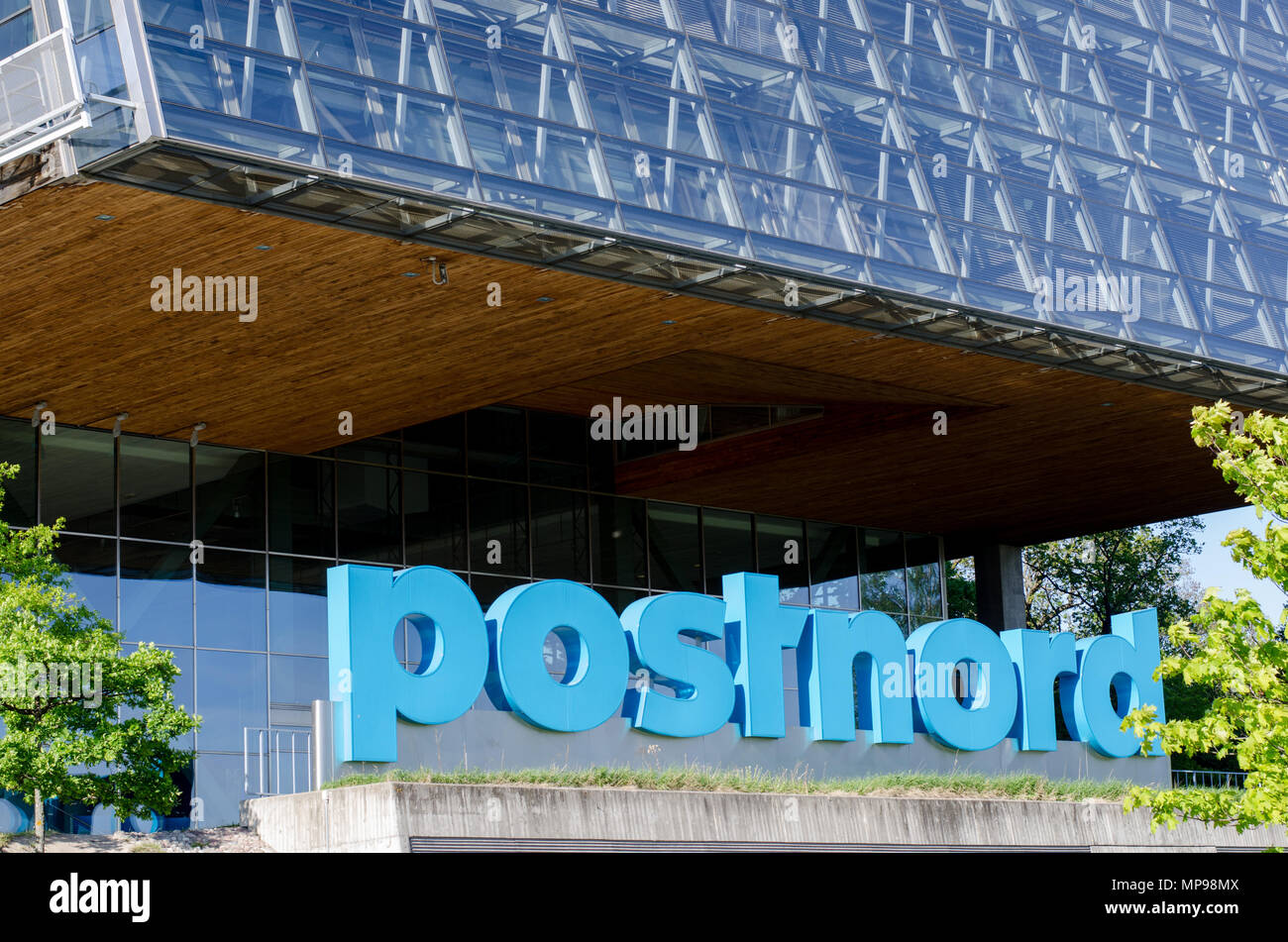 Solna, Sweden - 19 may 2018. The headqurters of the postal service company Postnord called "Arken". Stock Photo