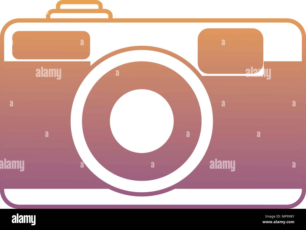 photographic camera icon over white background, vector illustration ...