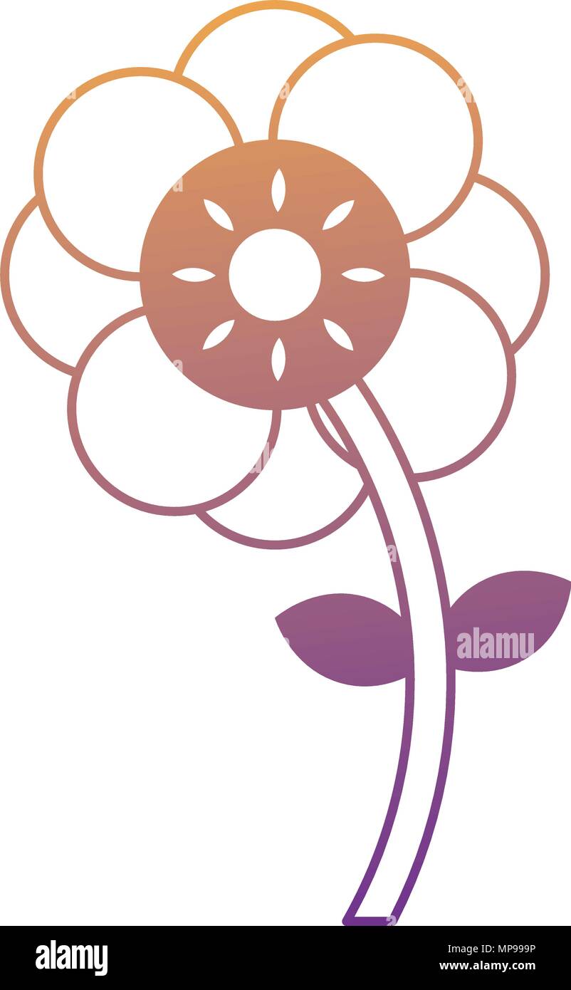 beautiful flower icon over white background, vector illustration Stock ...