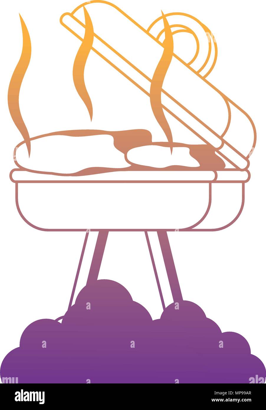 food on bbq grill icon over white background, vector illustration Stock ...