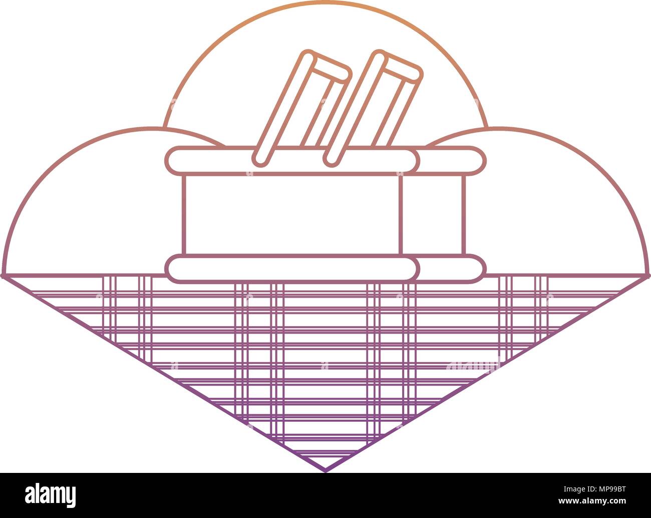 picnic basket icon over white background, vector illustration Stock ...