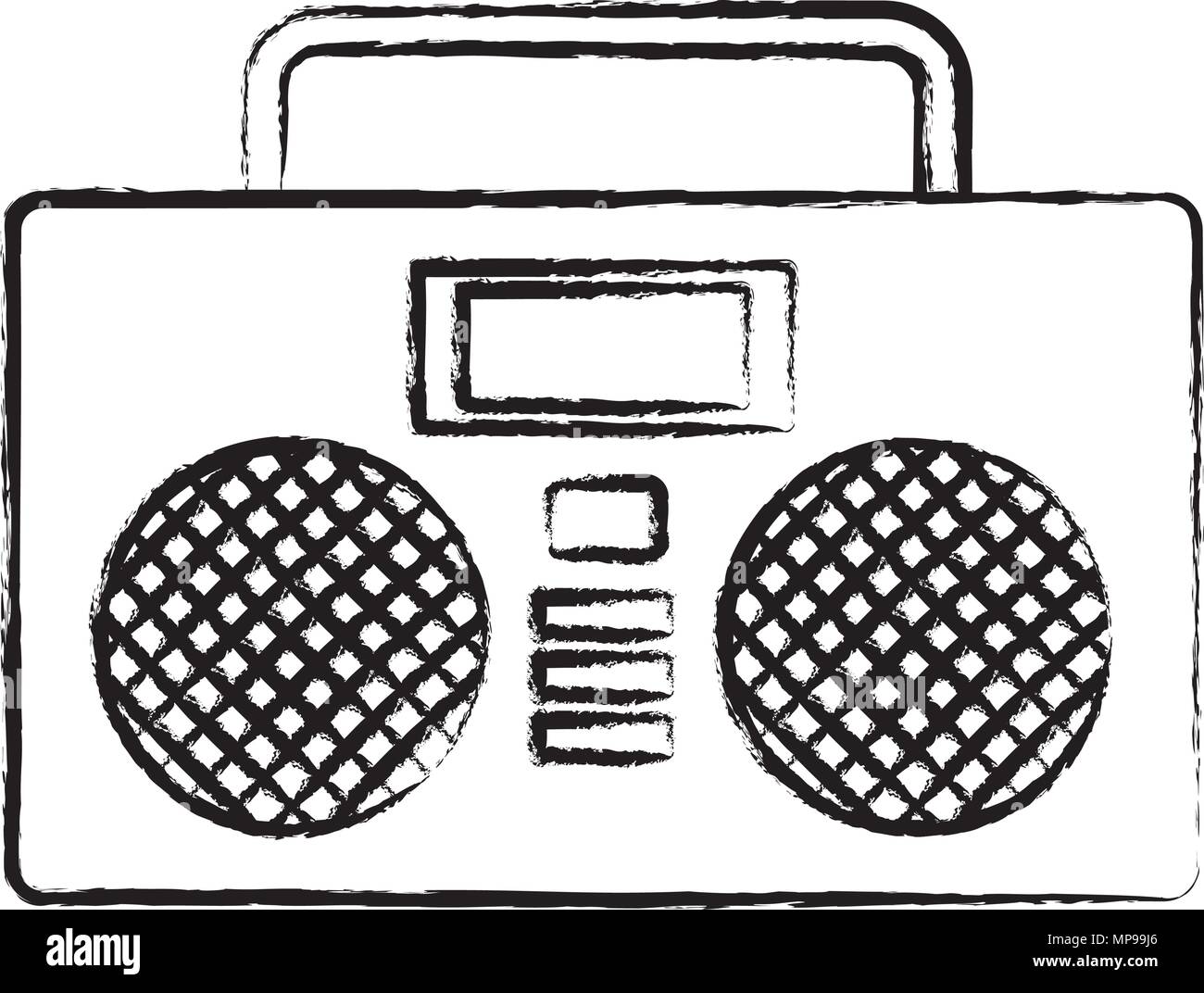 Boombox stereo icon over white background, vector illustration Stock ...