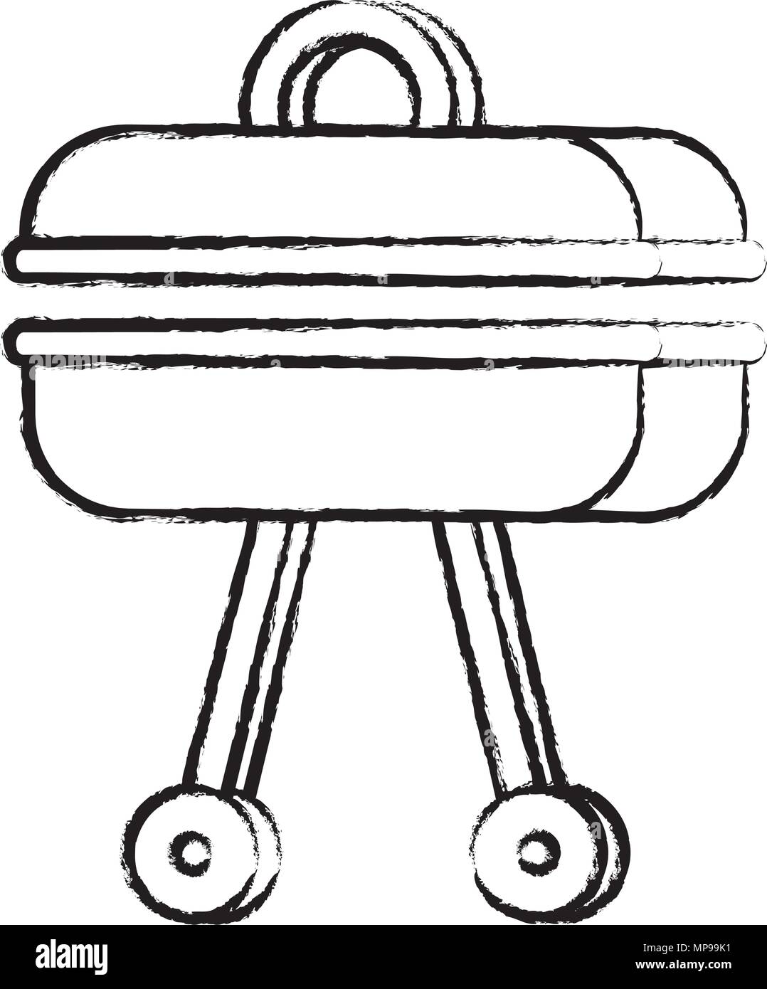 bbq grill icon over white background, vector illustration Stock Vector ...