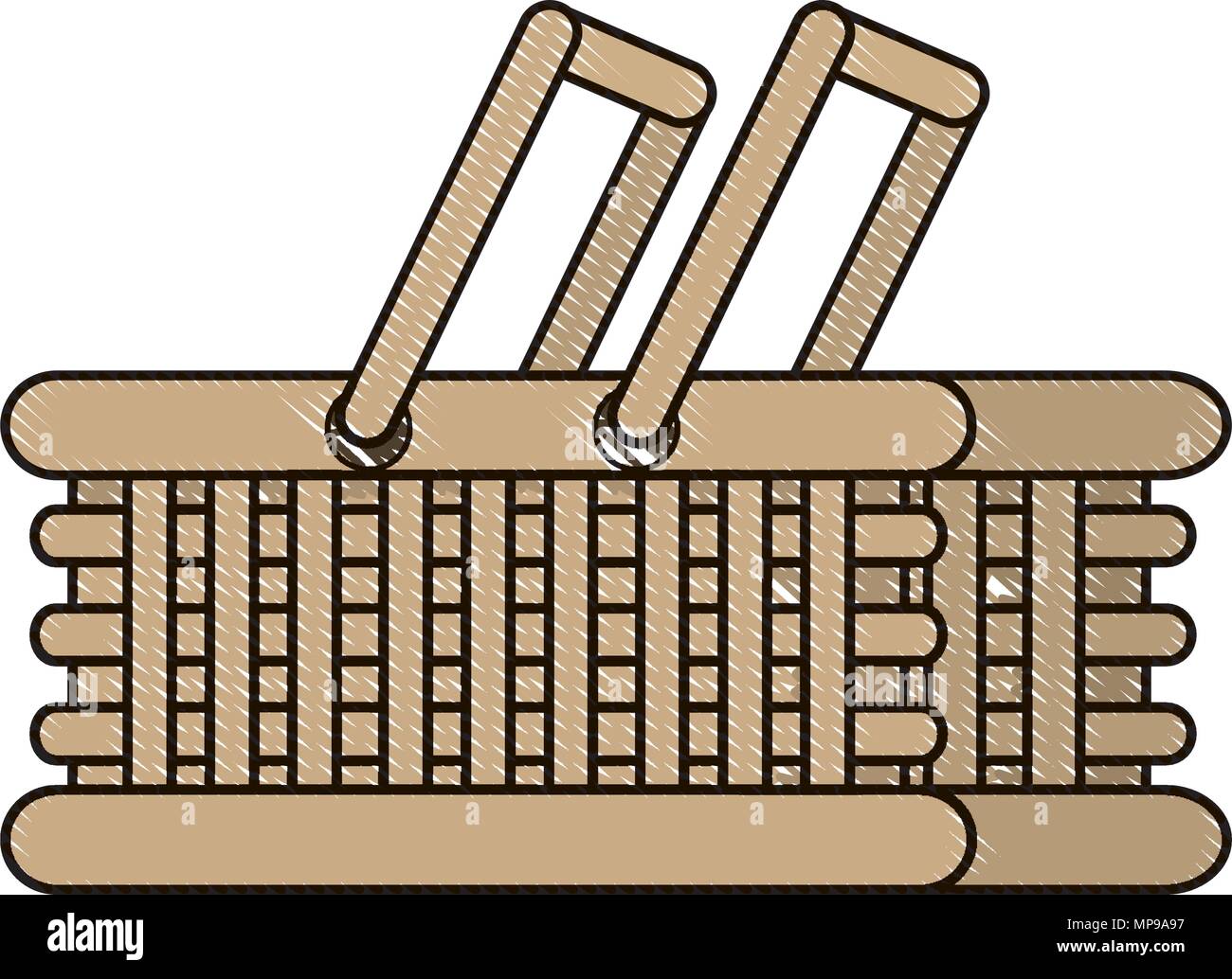 picnic basket icon over white background, vector illustration Stock ...