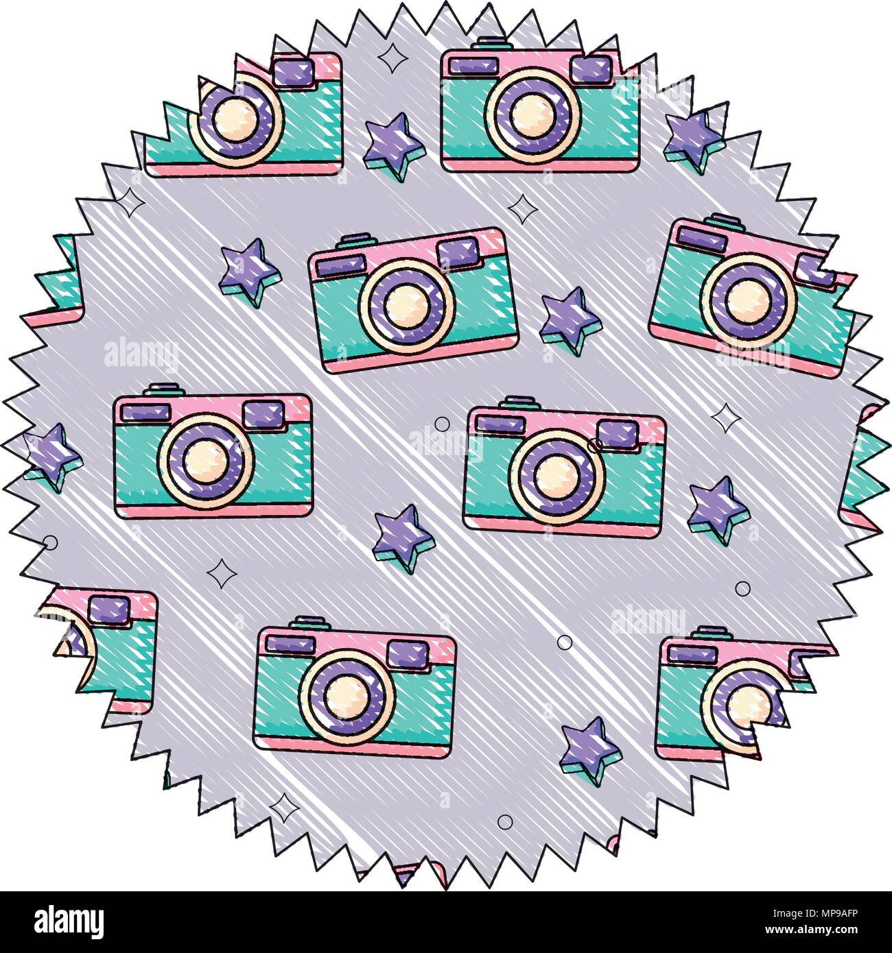 with photographic camera pattern over white background, vector ...
