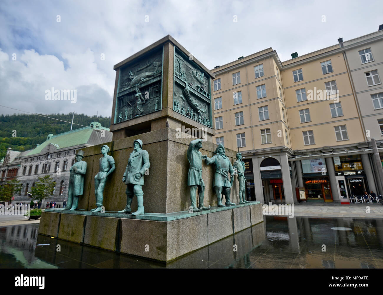 Sailors Monument, Bergen, Norway Stock Photo