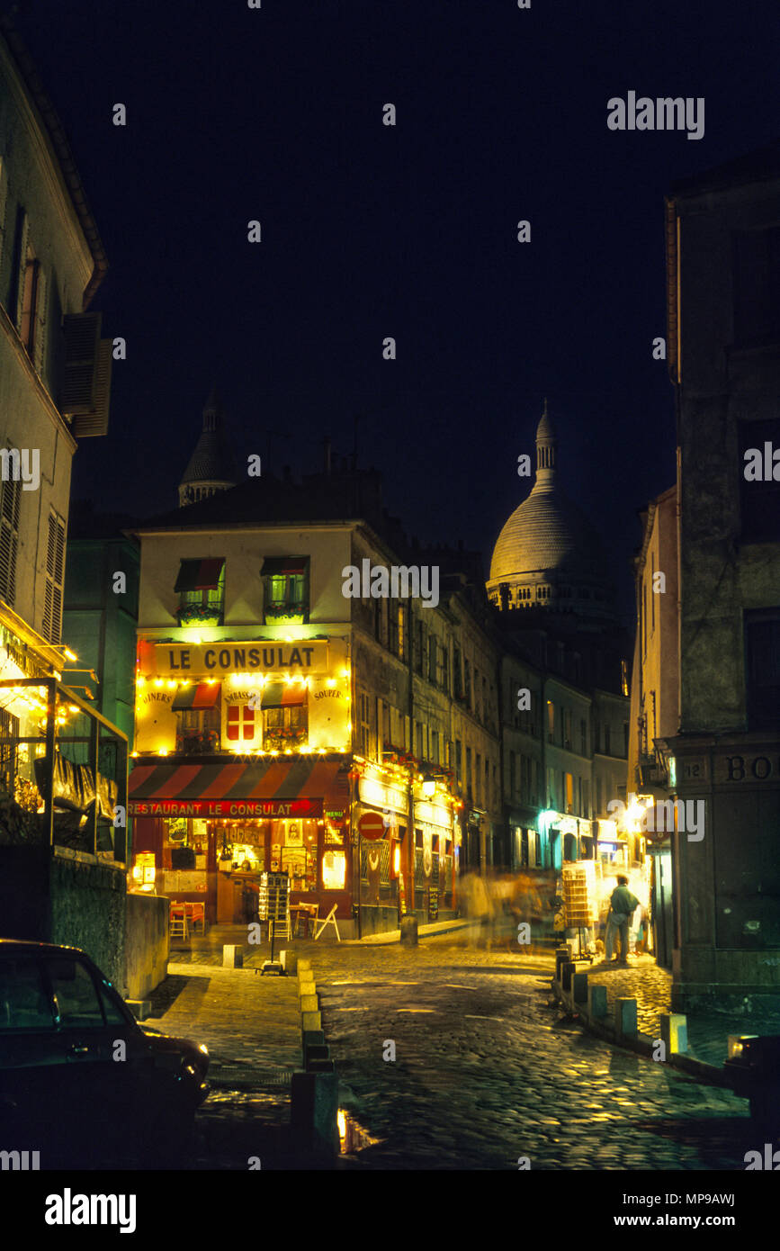 Photo Ancienne Paris Montmartre De Nuit – Street Lights, 1940, Tirage Argentique (occasion)