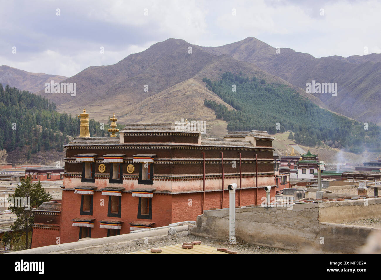 Labrang Monastery, Xiahe, Gansu, China Stock Photo