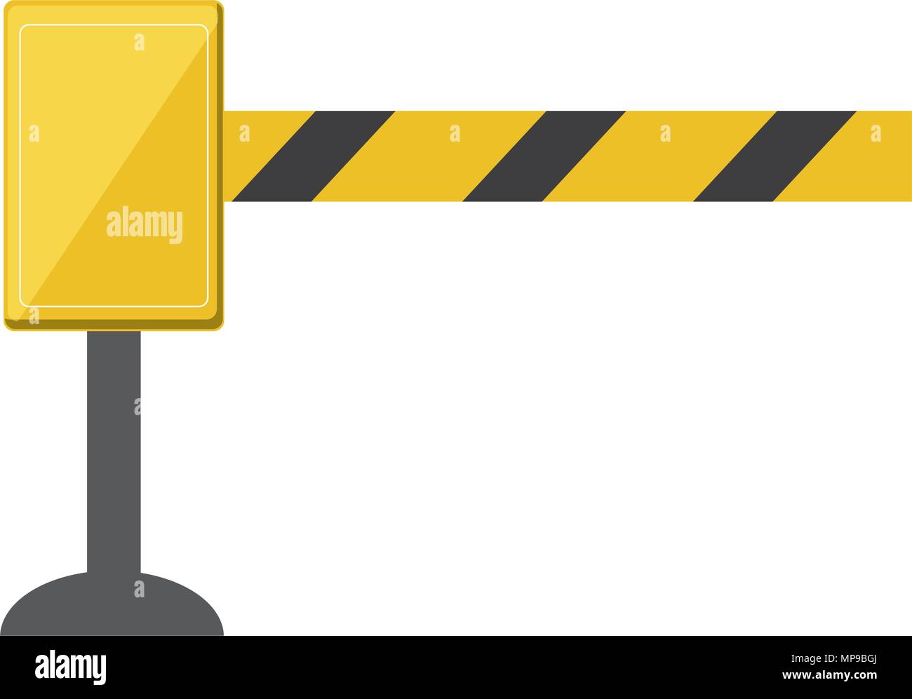 parking barrier icon over white background, vector illustration Stock ...
