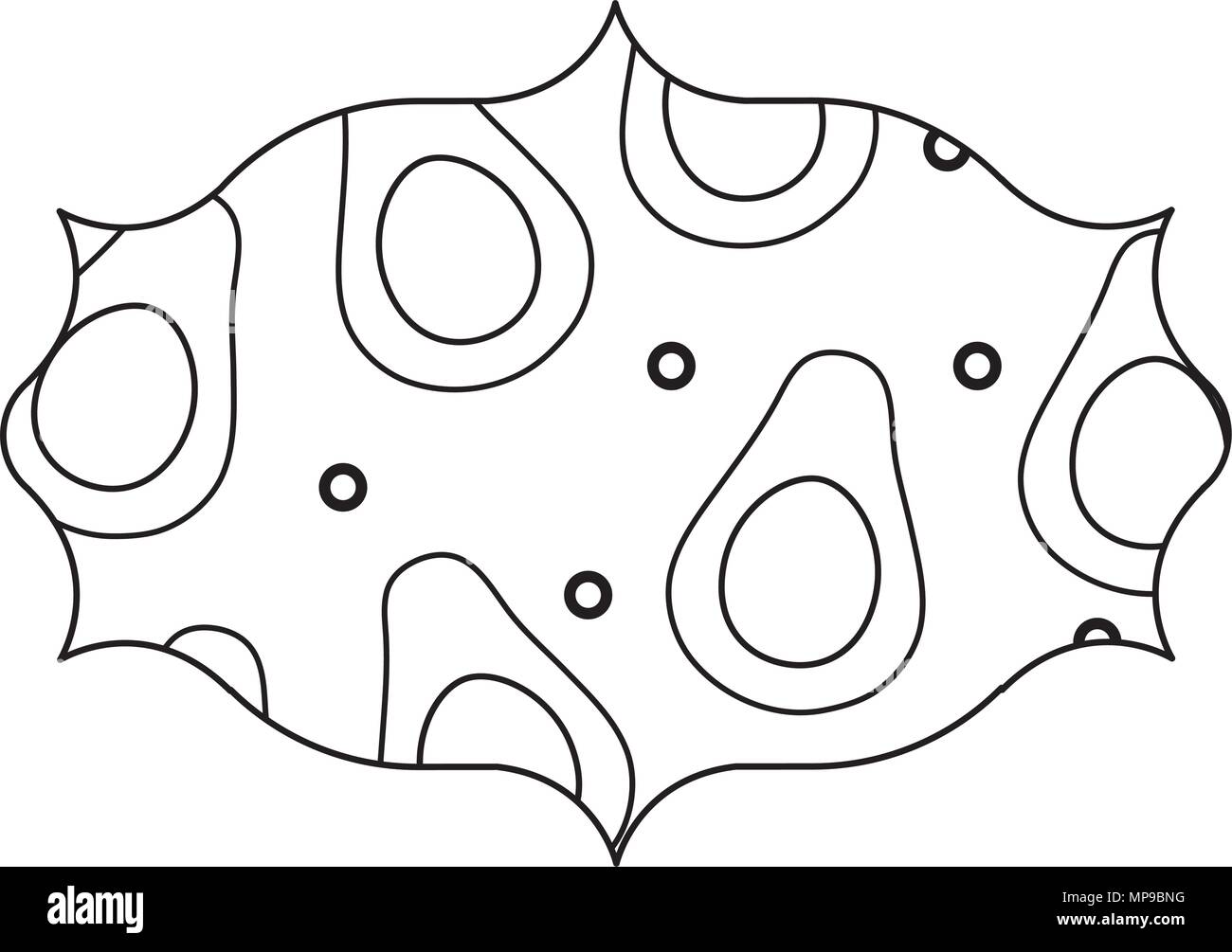 arabic frame with avocados pattern over white background, vector illustration Stock Vector Image