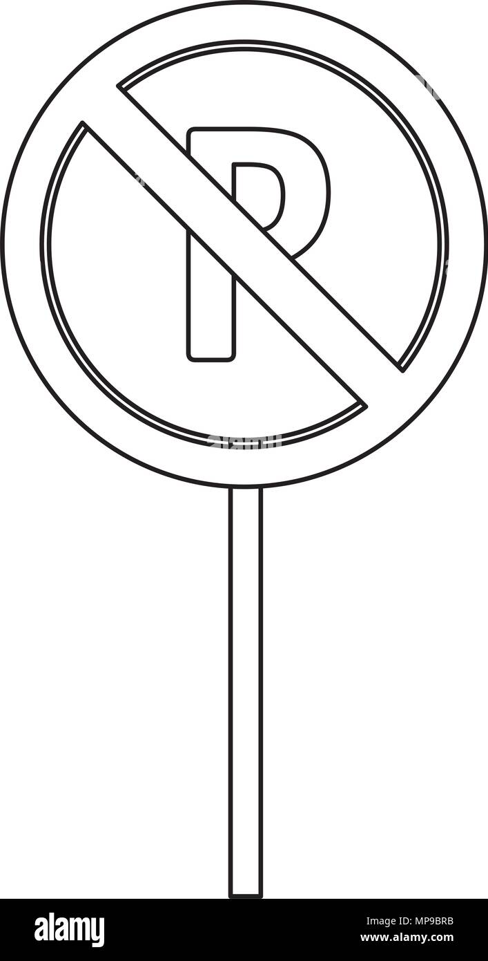 No parking zone sign over white background, vector illustration Stock ...