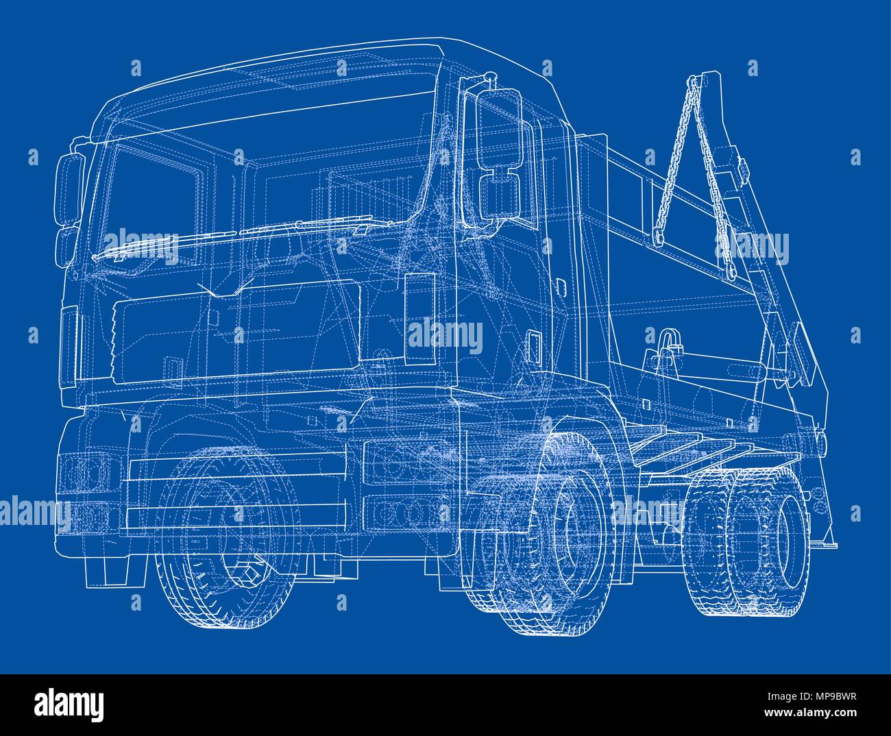 Garbage truck concept. Vector Stock Vector
