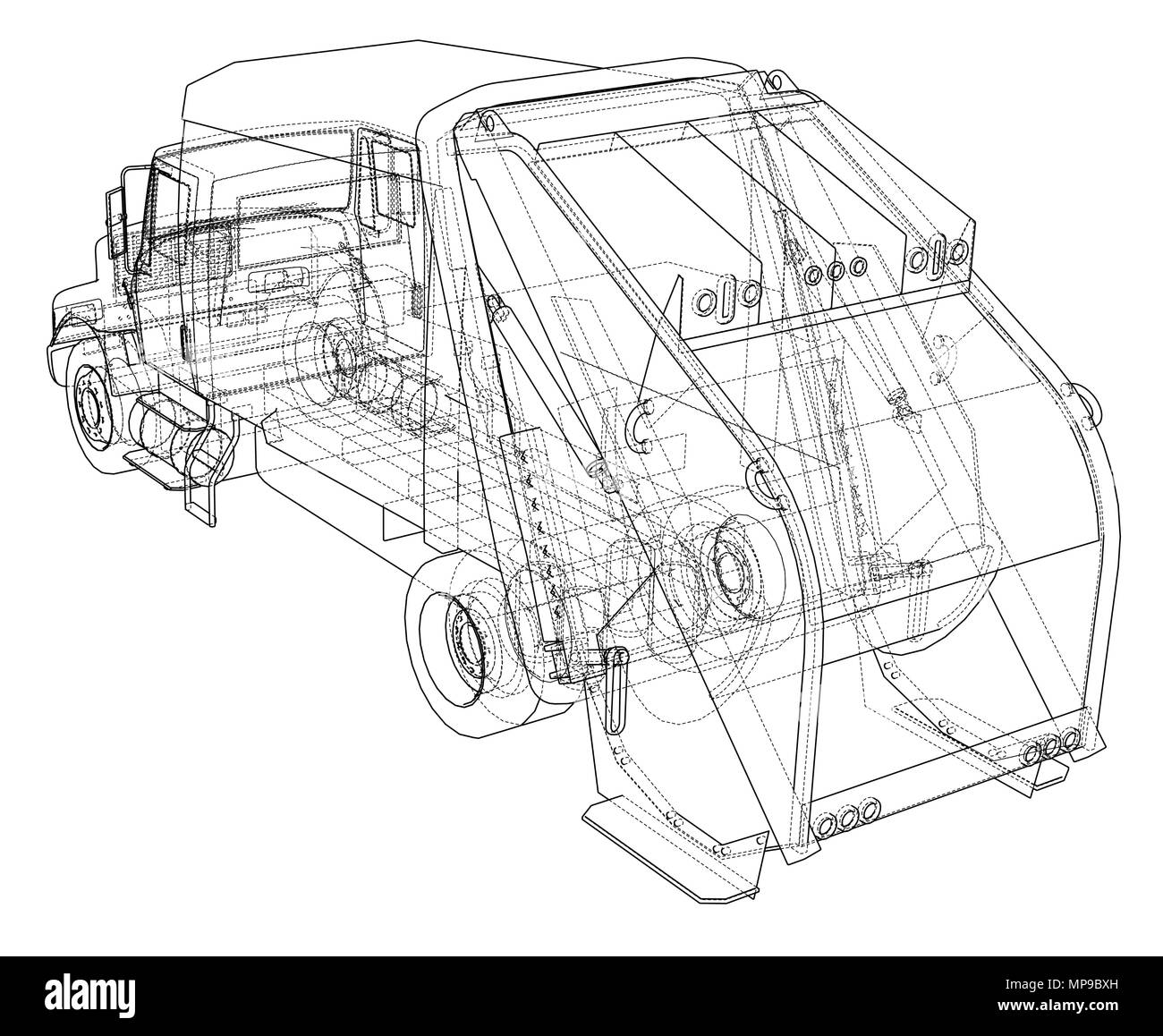 Garbage truck concept. Vector Stock Vector Image & Art Alamy