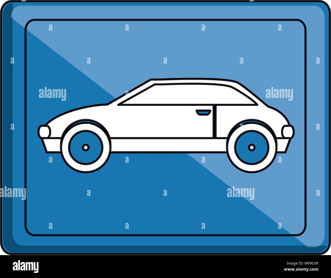 car allowed sign icon over white background, vector illustration Stock ...