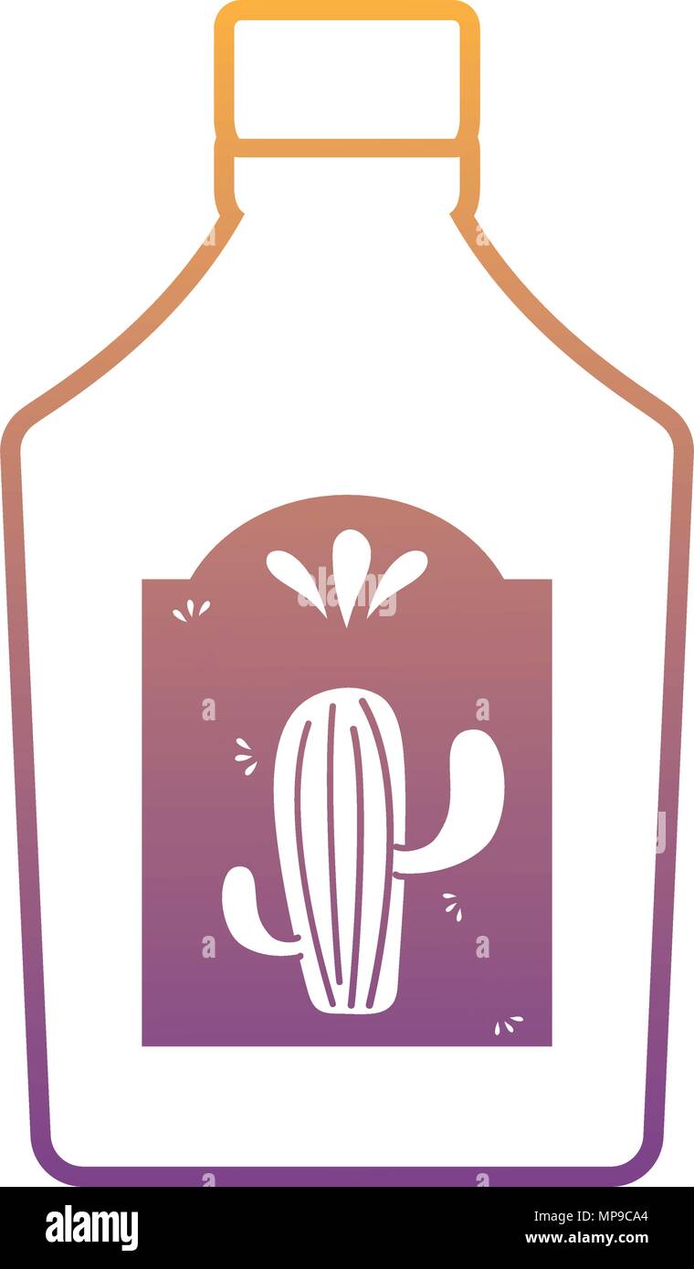 tequila bottle icon over white background, vector illustration Stock