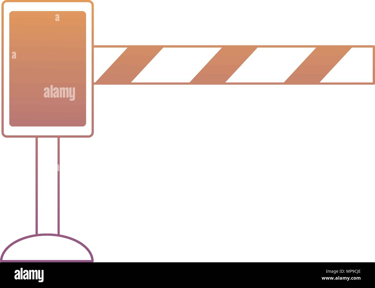 parking barrier icon over white background, vector illustration Stock ...