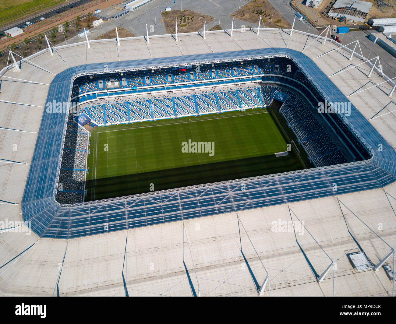 Construction of a football stadium for Fifa World Cup 2018 is completed Stock Photo