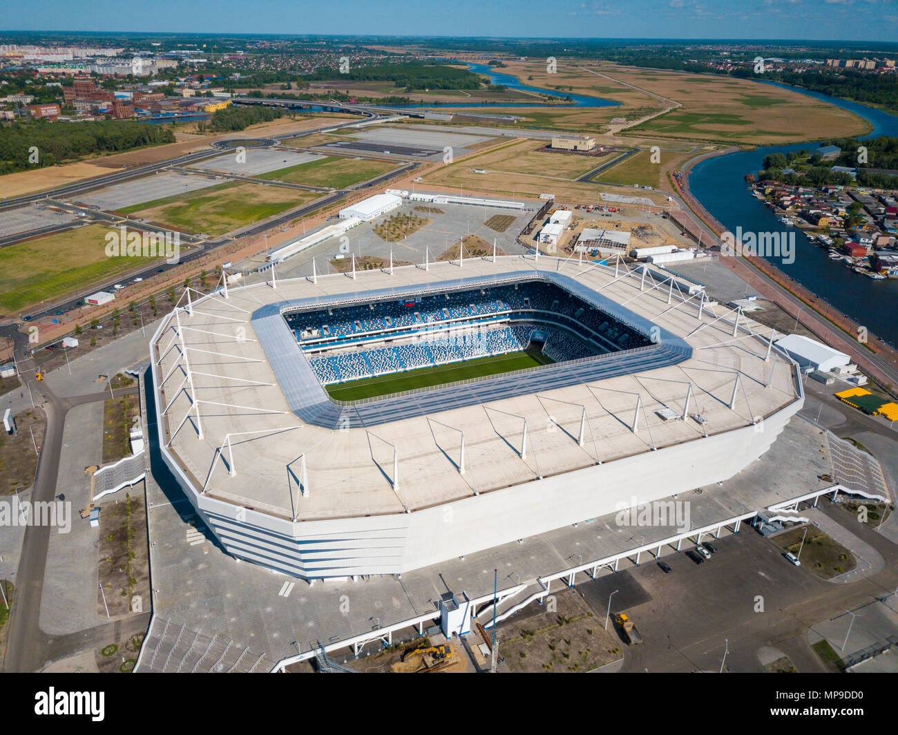 Construction of a football stadium for Fifa World Cup 2018 is completed Stock Photo