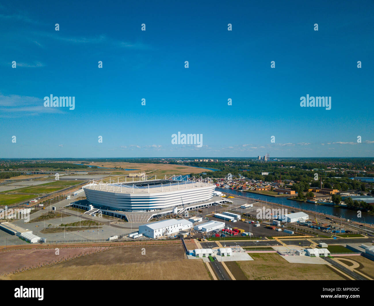 Construction of a football stadium for Fifa World Cup 2018 is completed Stock Photo