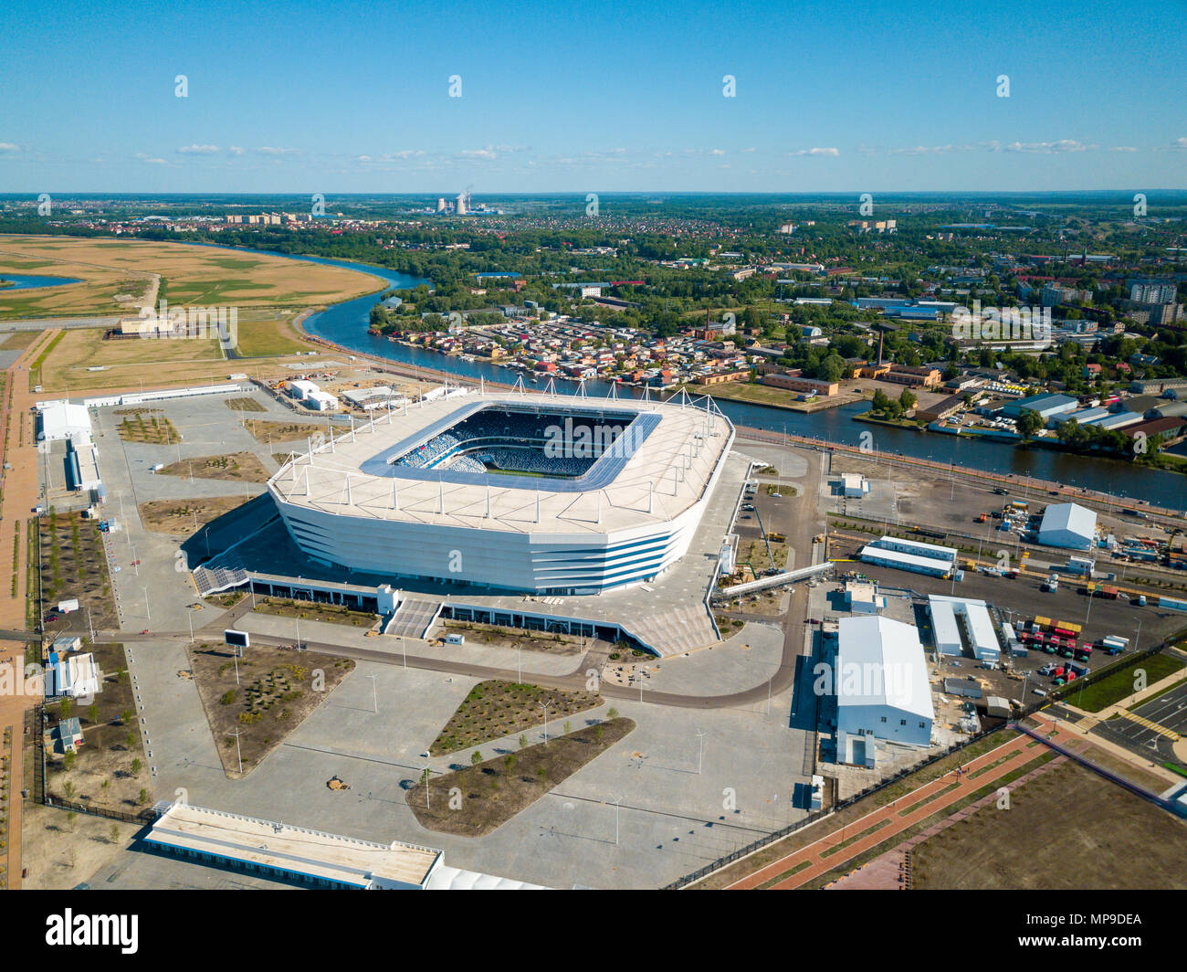 Construction of a football stadium for Fifa World Cup 2018 is completed Stock Photo