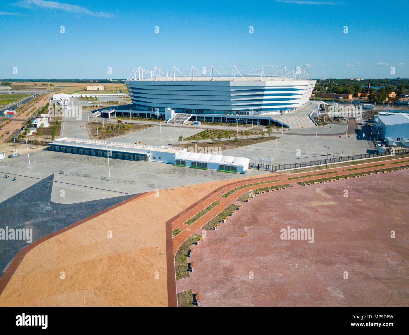 Construction of a football stadium for Fifa World Cup 2018 is completed Stock Photo