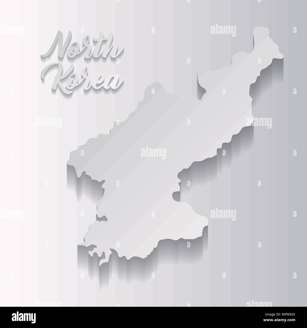 north korea map over white background, vector illustration Stock Vector ...