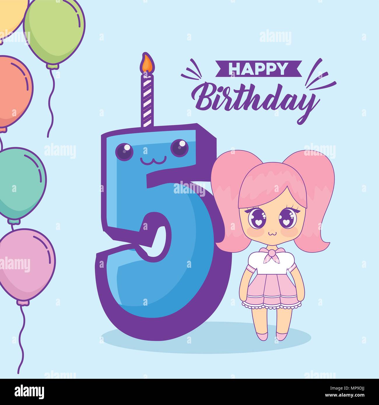 Happy Birthday Design With Kawaii Anime Girl And Number 5 Over Blue Background Colorful Design Vector Illustration Stock Vector Image Art Alamy Happy Birthday Design With Kawaii Anime Girl And Number 5 Over Blue Background Colorful Design Vector Illustration Stock Vector Image Art Alamy