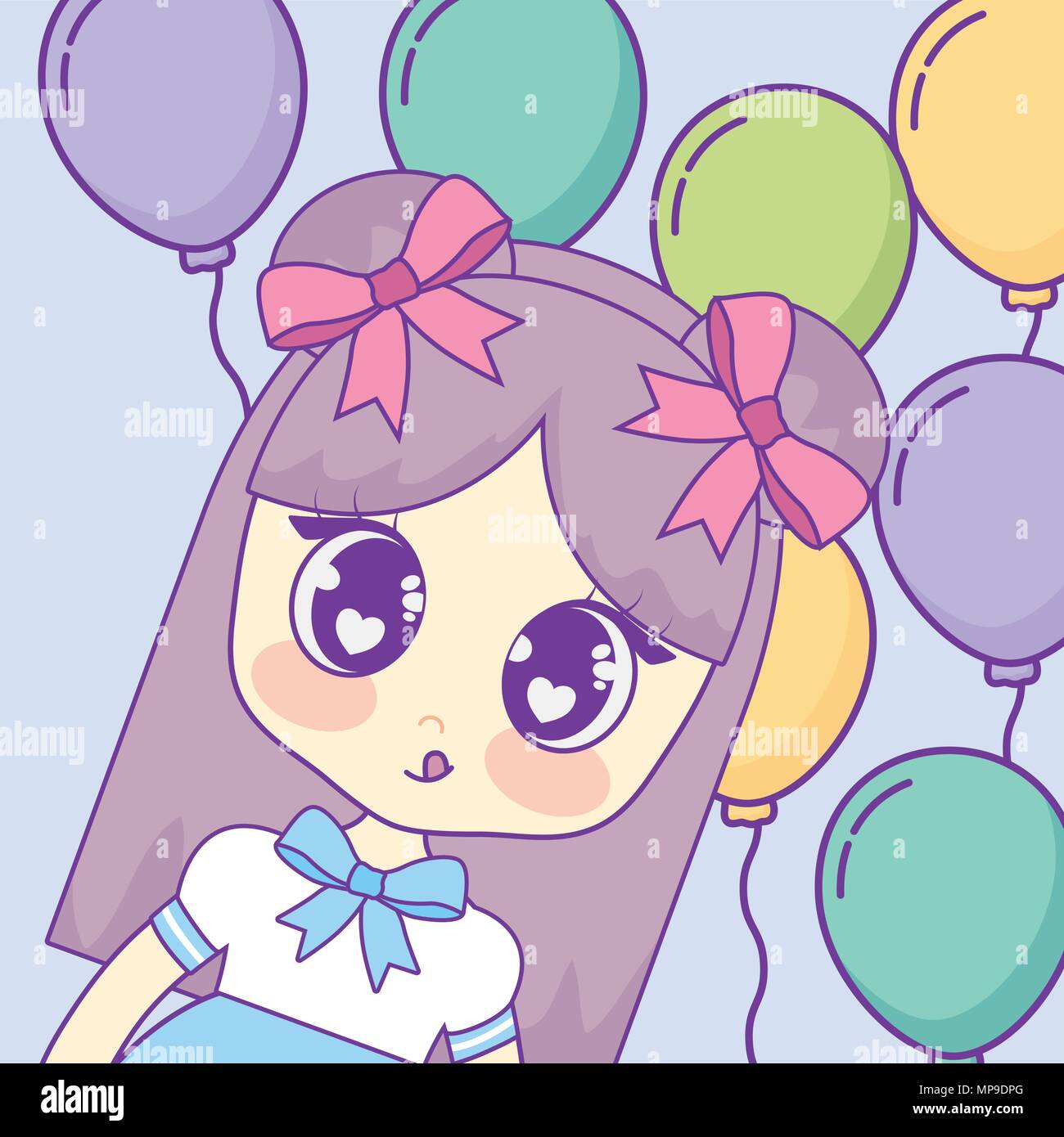 Kawaii Anime Girl Over Colorful Balloons And Blue Background Vector Illustration Stock Vector Image Art Alamy Kawaii Anime Girl Over Colorful Balloons And Blue Background Vector Illustration Stock Vector Image Art Alamy