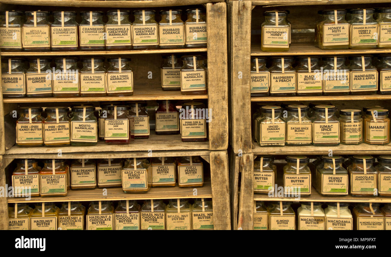 Natures Pantry Special Preserves Honey And Spices Stock Photo