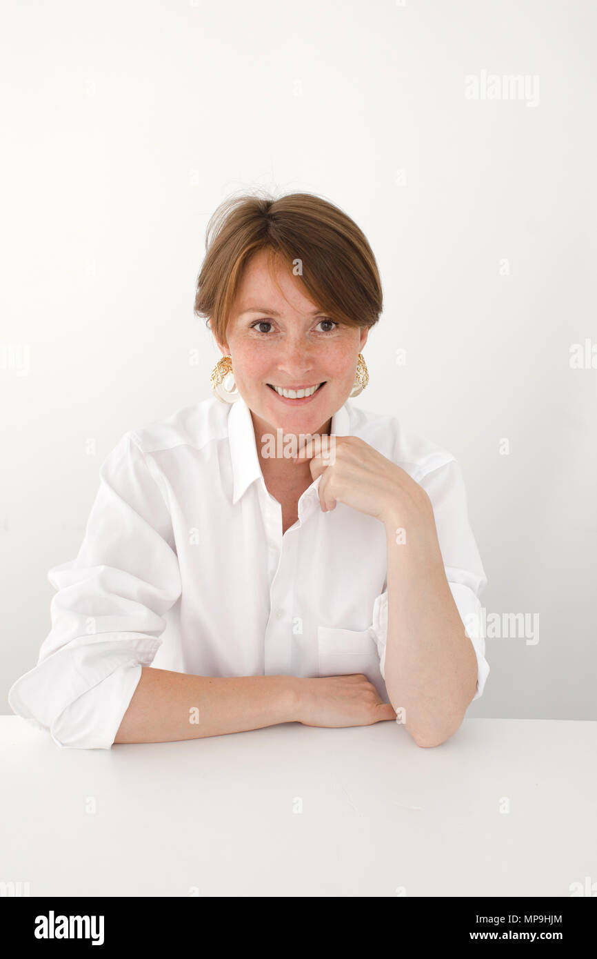 Cheerful mature woman Stock Photo