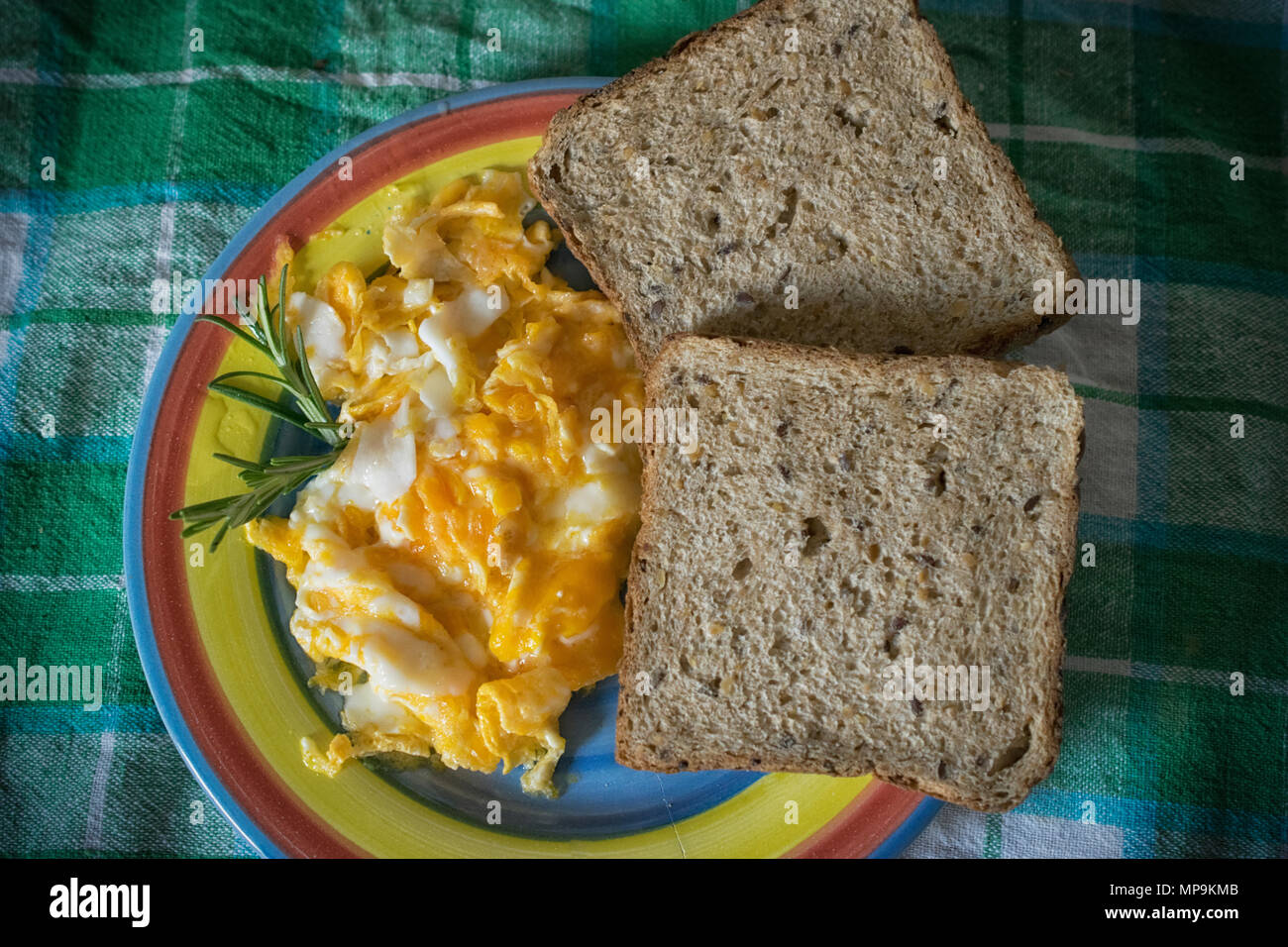 Brown toast scrambled eggs hi-res stock photography and images - Alamy