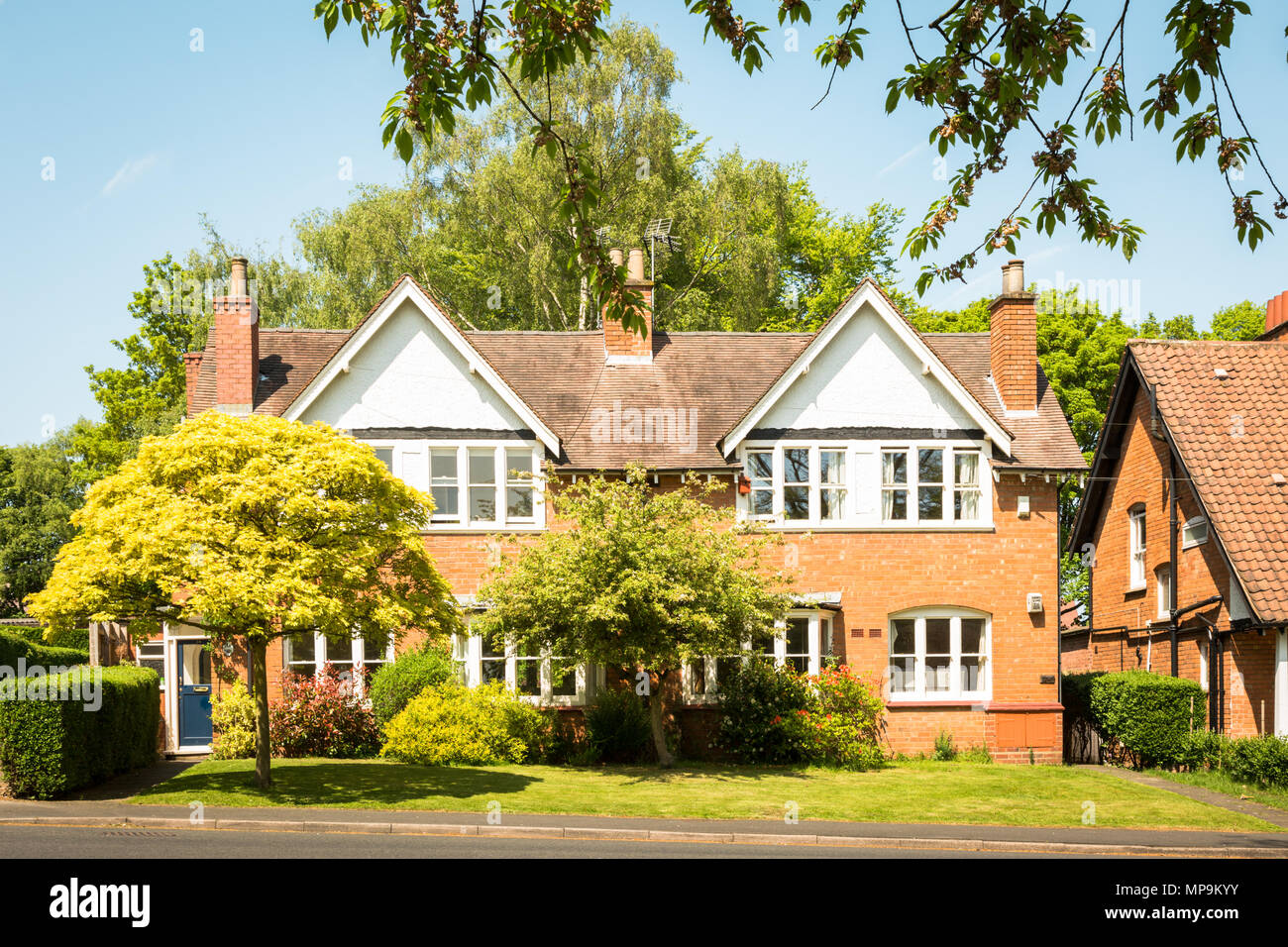 Residential property in Bournville village, Birmingham UK Stock Photo