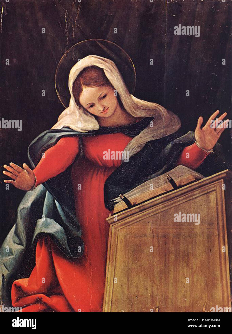 Virgin Annunciate  1527.   819 Lorenzo Lotto - Virgin Annunciate - WGA13696 Stock Photo