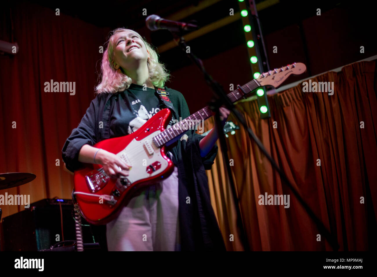 Manchester, UK. 20th May 2018. Snail Mail,  the American indie rock solo project of guitarist and singer-songwriter Lindsey Jordan performing at Manch Stock Photo