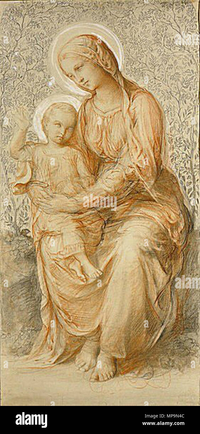 823 Louis Janmot - Vierge à l'Enfant Stock Photo