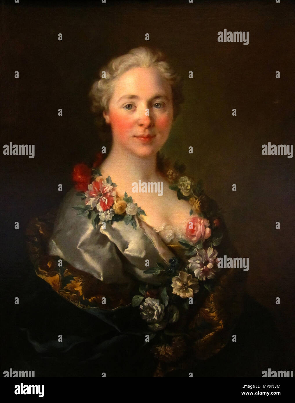 824 Louis Tocqué, Portrait de la comtesse Loménie de Brienne Stock