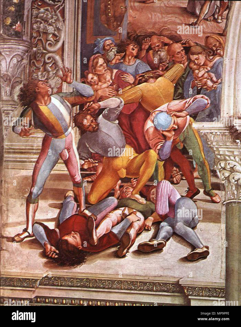 SIGNORELLI, Luca Apocalypse Fresco Chapel of San Brizio, Duomo, Orvieto .  between 1499 and 1502. see filename or category 829 Luca signorelli,  cappella di san brizio, apocalisse 03 Stock Photo - Alamy