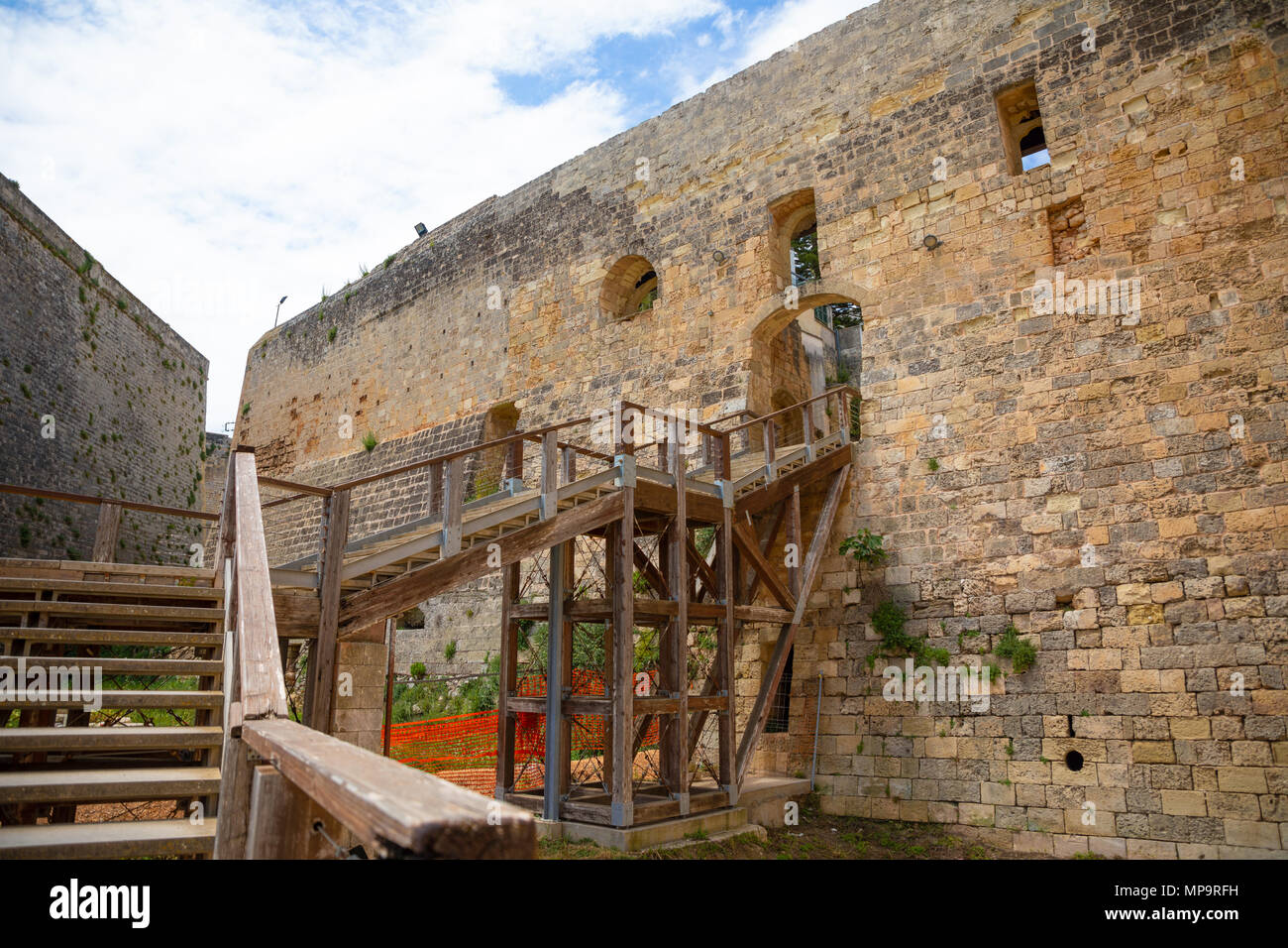 Aragonese Castle of Otranto in south part of Italy, Europe Stock Photo