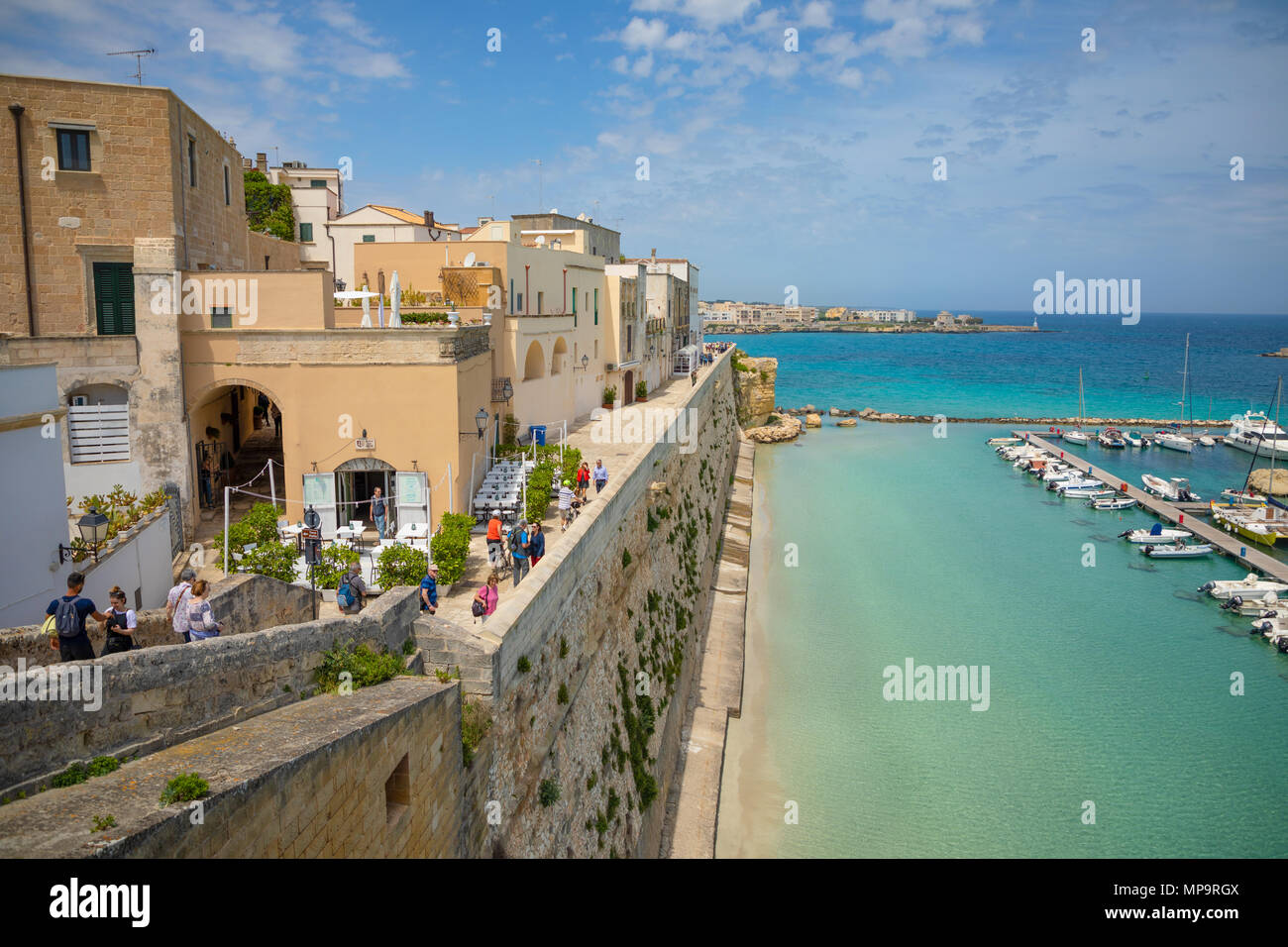 Otranto, Italy - 6.05.2018: View of small town Otranto, province of Lecce in the Salento peninsula, Puglia, Italy Stock Photo